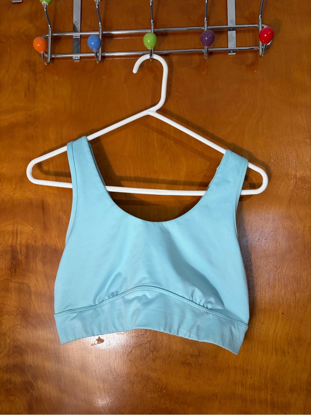 Avia Light Aqua Scoop Neck Wireless Sports Bralette